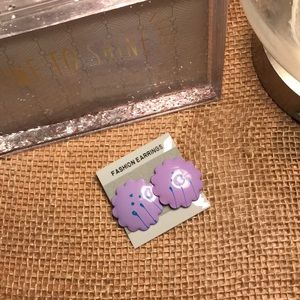 Purple earrings
